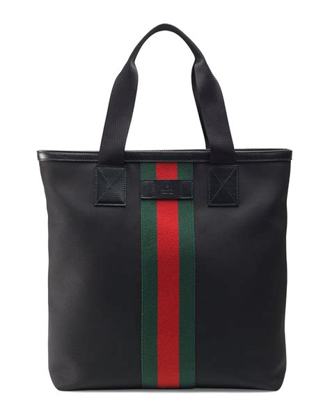 black gucci denim tote|Gucci black canvas tote.